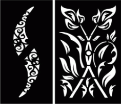 Fire Shaped Partition For Laser Cut Cnc Free DXF File