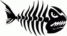 Fish Bones For Laser Cut Free DXF File