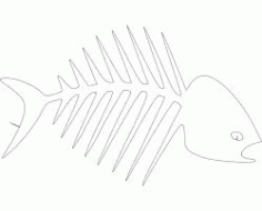Fish Bones Skelton Free DXF File