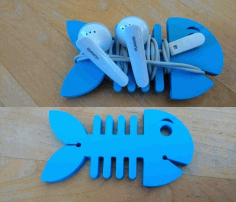 Fish Cord Organizer Earbuds Holder Free Vector File