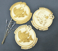 Fish Magnet Gift For Fisherman For Laser Cutting Free DXF File