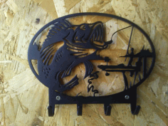 Fisherman Fishing Hanger Free DXF File