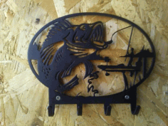 Fishing Key Holder Key Hook Hanger Free DXF File