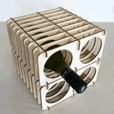 Flat Pack Wine Rack Free DXF File