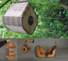 Flexible Plywood Birdhouse Free DXF File
