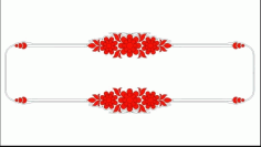 Floral Border Frame For Laser Cutting Free Vector File, Free Vectors File