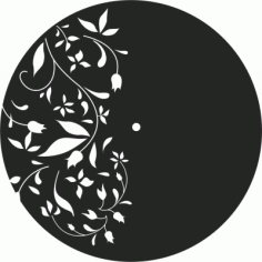 Floral Clock Free Vector File