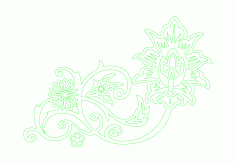 Floral Design Pattern Free DXF File