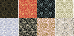 Floral Lattice Stencil Separator Seamless Panels Set For Laser Cut Free Vector File