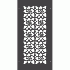 Floral Pattern Separator Free DXF File