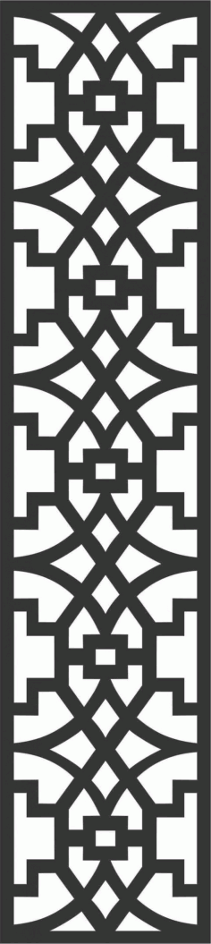 Floral Screen Patterns Design 1 Free DXF File