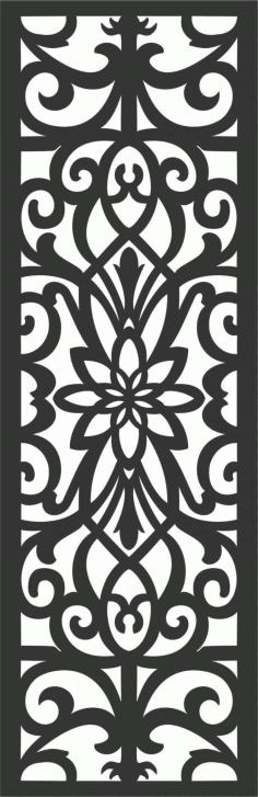 Floral Screen Patterns Design 10 Free DXF File
