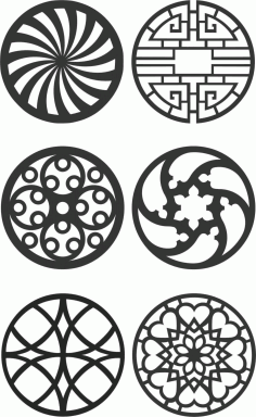 Floral Screen Patterns Design 141 Free DXF File