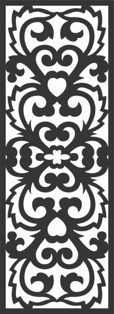 Floral Screen Patterns Design 29 Free DXF File