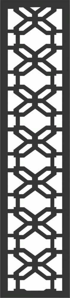Floral Screen Patterns Design 32 Free DXF File