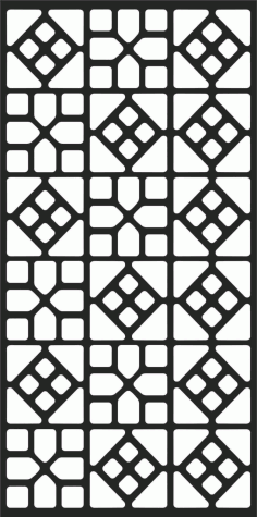 Floral Screen Patterns Design 4 Free DXF File