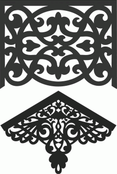 Floral Screen Patterns Design 40 Free DXF File