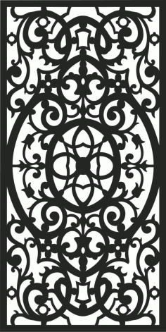 Floral Screen Patterns Design 41 Free DXF File, Free Vectors File