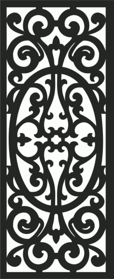 Floral Screen Patterns Design 42 Free DXF File