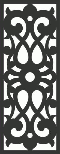 Floral Screen Patterns Design 44 Free DXF File
