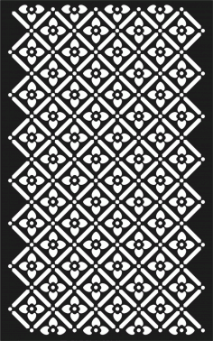 Floral Screen Patterns Design 64 Free DXF File
