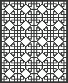Floral Screen Patterns Design 78 Free DXF File