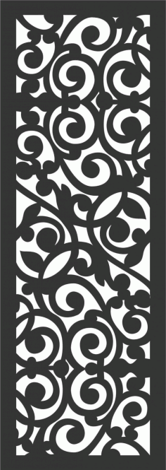Floral Screen Patterns Design 9 Free DXF File