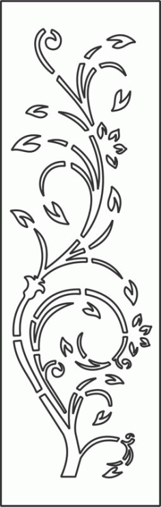 Floral Vector Art Free DXF File