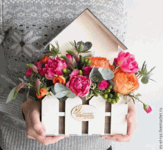 Flower Basket Home For Laser Cut Free Vector Files