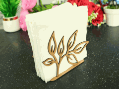 Flower Decorative Napkin Holder Laser Cutting Free DXF File