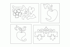 Flower Designs Simple Free DXF File