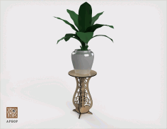 Flower Pot Stand Free Vector File
