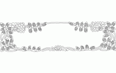 Flowers Panel Screen Free DXF File