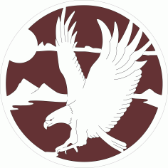 Flying Eagle Circular Design Pattern For Laser Cutting Free DXF File
