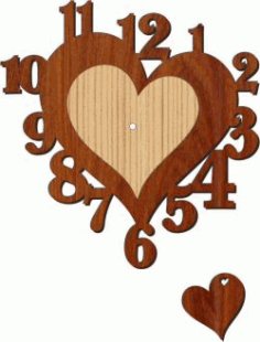 Flying Heart Shaped Watch For Laser Cut Plasma Free DXF File