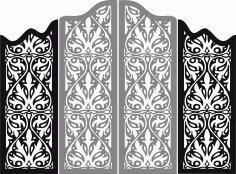 Folding Wooden Screen For Laser Cutting Free DXF File