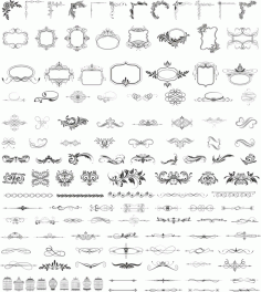 Frames Swirl Set Free Vector File