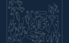 Frog Art Free DXF File, Free Vectors File