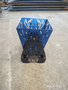 Garbage Basket Waste Container Laser Cut Plasma Cut Plans Free DXF File