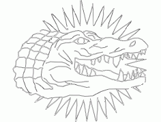 Gator Face Free DXF File