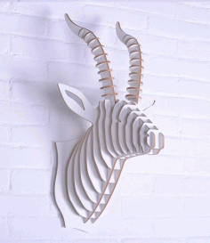 Gazelle Head Puzzle Free DXF File