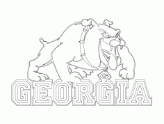 Georgia Bulldogs Logo Free DXF File