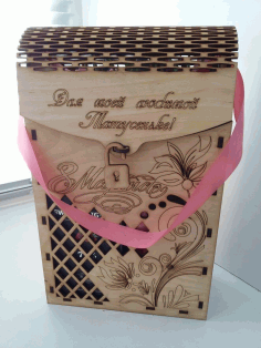 Gift Box Wine Bottle Packaging For Laser Cutting Free Vector File