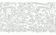 Giraffe 3d Puzzle Free DXF File