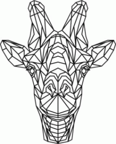 Giraffe Head 3d Murals For Laser Cut Plasma Decal Free Vector File