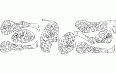 Giraffe With Pattern Free DXF File