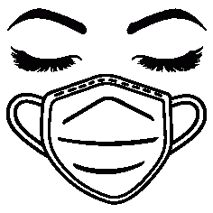 Girl Wearing Medical Face Masks Mask Free DXF File