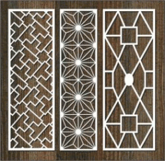 Glass Frame Column Pattern For Laser Cut Cnc Free Vector File