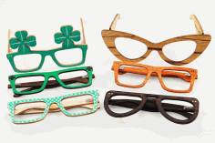 Glasses For Laser Cutting Free Vector File