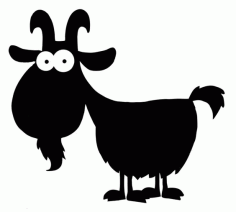 Goat Silhouette Vector Art Free DXF File, Free Vectors File